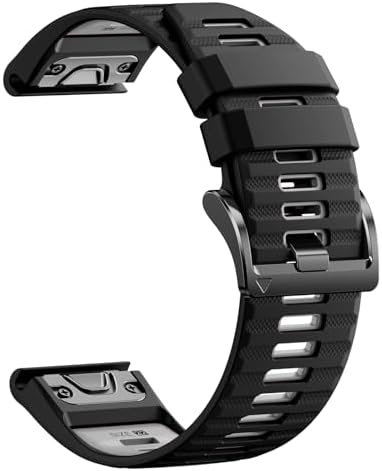 Amazon.com: Garmin QuickFit, 22mm Black/Pebble Gry Silicone Band